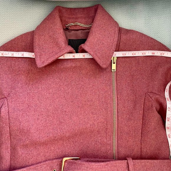 J. Crew Melton wool coat in Mauve Belt zip up size-00 - Picture 3 of 6